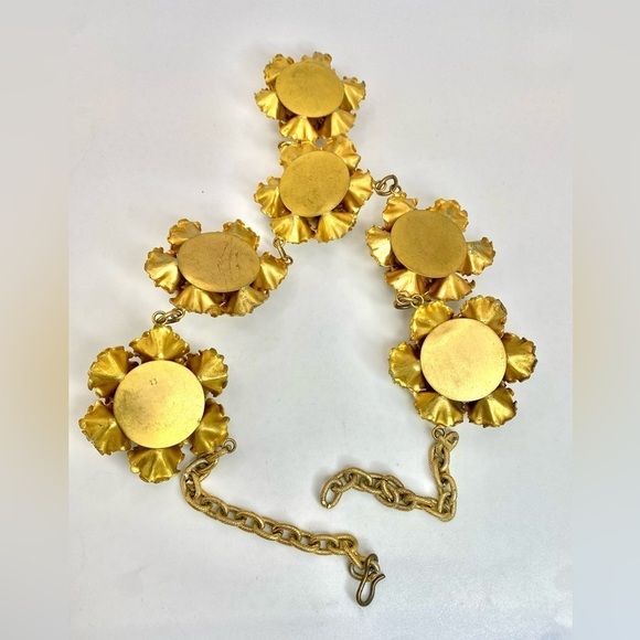 VINTAGE Henkel & Grossé (unsigned) Mid Century Floral Necklace & Clip Earrings - Picture 7 of 16